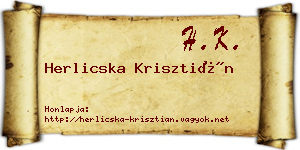 Herlicska Krisztián névjegykártya