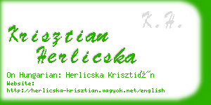 krisztian herlicska business card